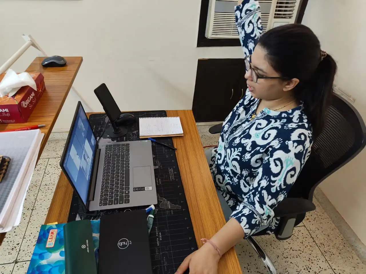 Dr. Deepali Shah leading a live tele-rehabilitation session